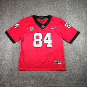 Ladd McConkey #84 Georgia Red Jersey, All Stitched, Bowl Edition Youth Large
