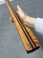 5-Piece Flame Maple Electric Guitar Neck 22Frets Ebony Fretboard Abalone Inlays