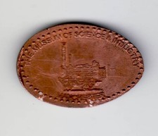 elongated coin England, Manchester Museum of Science and Industry, 1 ex! 21008