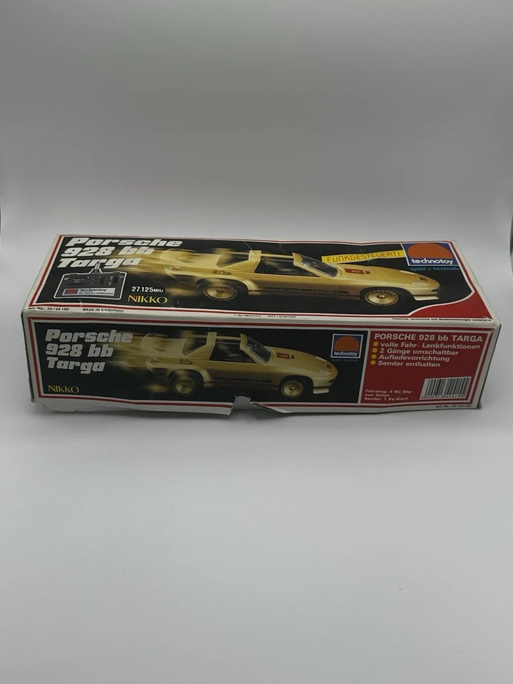 Vintage Nikko Technotoy Porsche 928 Targa RC Car 1:24 – For Parts/Repair - Bild 3 von 4