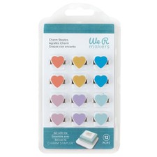 We R Charm Stapler Charm 12/Pkg-Multicolor Heart - 2 Pack