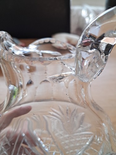 Very Pretty Very Heavy Lead Crystal Water Pitcher 19 X 13 Cm ( Db ) - Bild 11 von 12