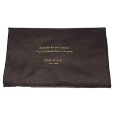 Kate Spade Brown Purse Dust Bag Cover Drawstring Closure L 19.5 x 17.5 Coral Lip