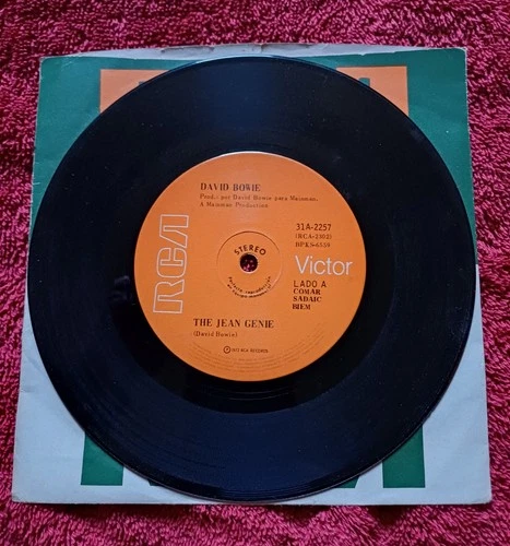 David Bowie 1973 Jean Genie Ziggy Stardust 7" RCA Argentina Very Rare 33rpm