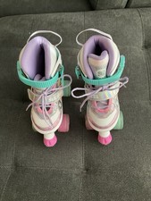 EUC Girls Rainbow Roller Skates Size Small