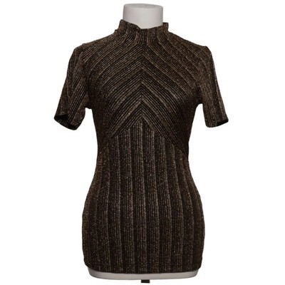 ASOS, Top, Größe: 40, Schwarz/Gold, Elasthan/Metallfaser/Polyamid, Streifen #eaE