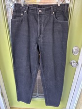 Vintage LEVIS Jeans Men 36x34 Black Denim 90s 560 Loose Fit Tapered Leg USA Made