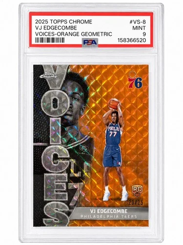 2025 Topps Chrome VJ Edgecombe Base (PSA 9)
