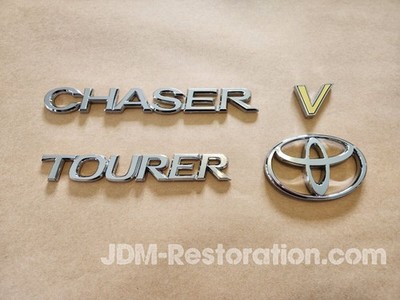 ブレイブウィッチーズ ドッグタグ Toyota JZX100 Chaser Rear Boot Badge Set Genuine OEM NEW Cresta