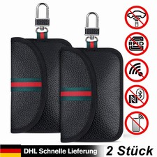 2x Autoschlüssel Keyless Go Schutz RFID Auto Schlüssel Blocker Etui Hülle Tasche