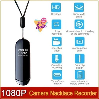1080P Mini Action Kamera Halskette Weitwinkel DV Audio Video Recorder