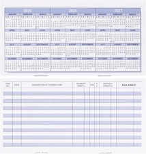20 Pack Checkbook Register, Check Registers for Personal, Blank Ledger 20PCS