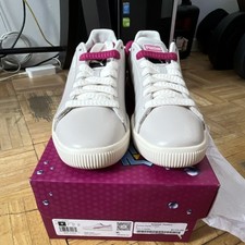 PUMA Clyde Tokyo Sedate Gray Pinktastic Leather Sneakers 393078-01 Men 2023