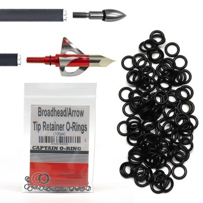O-Ring 1/4 Inch Tightening Washers for Archery Arrow Broadhead Tips (100 Pack)