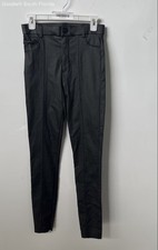 Zara Womens Black Flat Front Pockets Skinny Leg Trousers Pants Size Medium