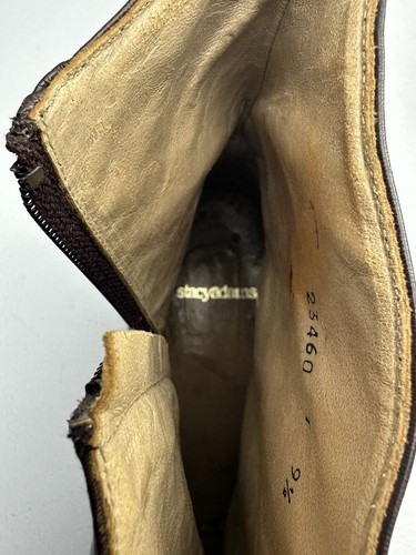 Stacy Adams Para hombres Vintage Botines Cuero Marrón Cremallera Zapatos Talla 9.5 - Imagen 15 de 24