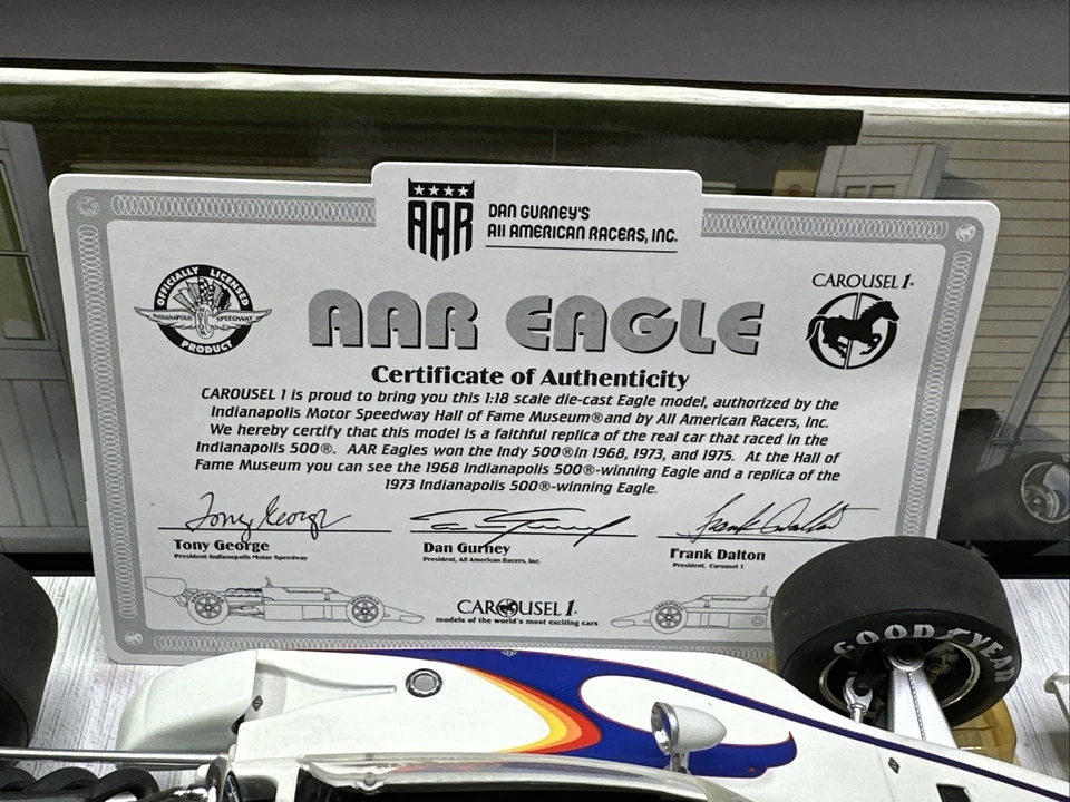 Carousel 1 1:18 Diecast #4706 AAR Eagle #6 Bobby Unser 1972 Indy 500 Pole - Image 3 of 4