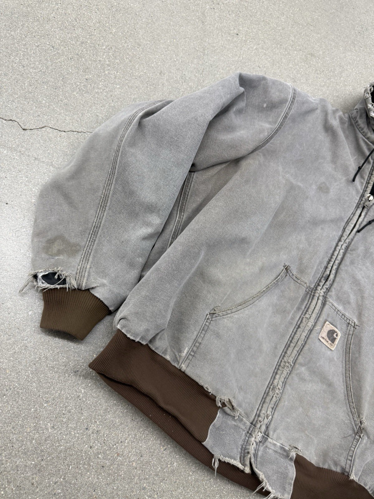 Vintage Men’s Faded Carhartt Workwear J130 Jacket Smoked Distressed Men’s XL 90s image 2