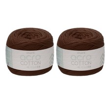2 Rolls Cotton Crochet Yarn 1.5mm x 164 Yards Macrame Cord Brown