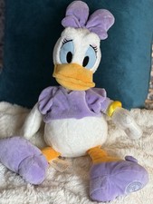 Disney Store Authentic Daisy Duck Plush Stuffed Animal Doll 18" Lavender