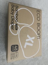 ECO BOOM diapers Viscose From Bamboo Diaper, Natural Soft, Size 5, 26-37 Lbs .