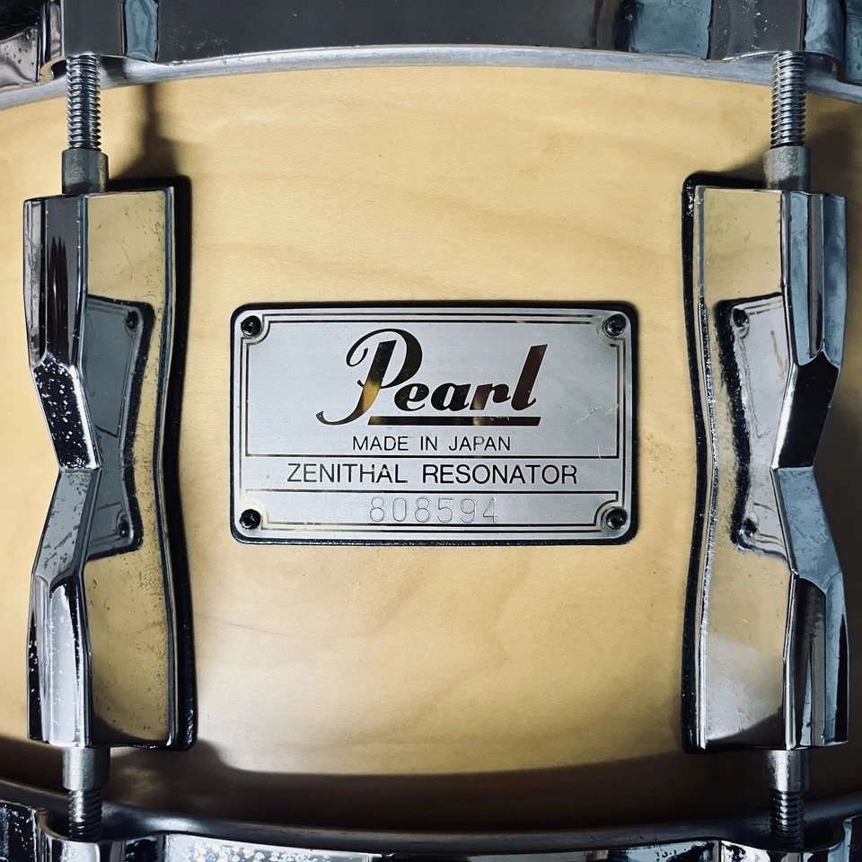 Pearl Zenithal Resonator Snare Drum 14x6.5 Maple Vintage Japan Made MIJ Rare - Image 2 of 4