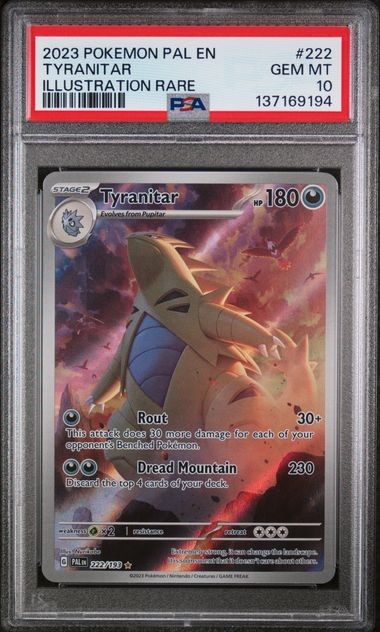 Pokemon Tyranitar Paldea Evolved Illustration Rare #222 PSA 10