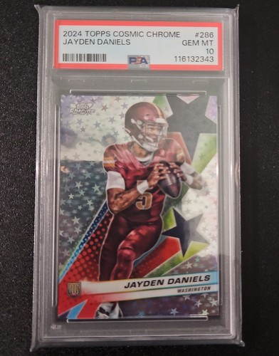 Jayden Daniels [Starfractor] #286 2024 Topps Cosmic Chrome card