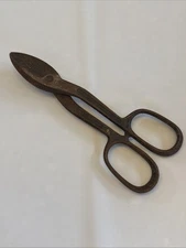 Vintage Crescent Tool No. S48 8" Sheet Metal Straight Cut Tin Snips  USA Made