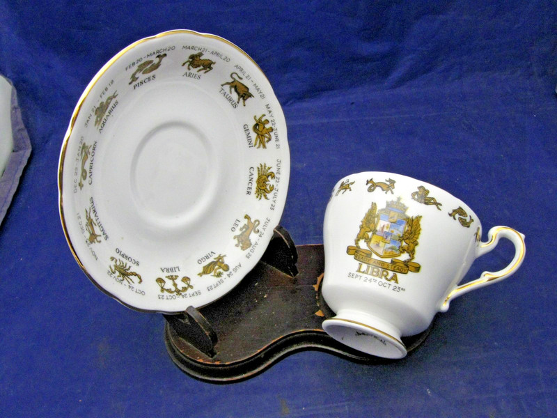 Vintage "Signs of theZodiac" Tea Cup & Saucer - "Libra" Sept 24-Oct. 23