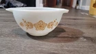 Pyrex 441 Butterfly Gold Cinderella White 1-1/2 PT Mixing Bowl 6" EXC 💛