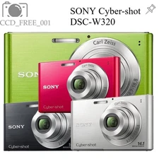 SONY Cyber-shot DSC-W320 Digital Cameras 14.1MP 4x Optical Zoom Smile Detection