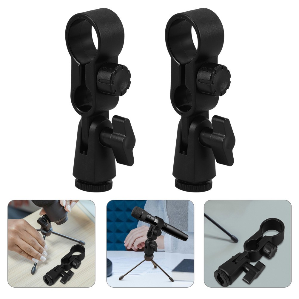 2 Stück Mikrofonhalter Handmikrofonhalter Mikrofonklammern kompatibel für