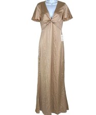 Show Me Your MuMu Rome Twist Gown in Champagne Luxe Satin size M bridal