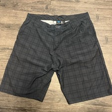 Burnside Shorts Mens 34 Black Swim Trunks Board Shorts Crossover Beach Casual