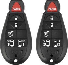 2PCS Key Fob Remote 433MHz 6 Button for Dodge Caravan Chrysler Town