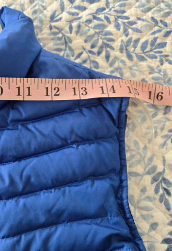Talbots Vest Womens Medium Blue Pockets Duck Down Feather Fill Quilted Puffer - Picture 5 of 13