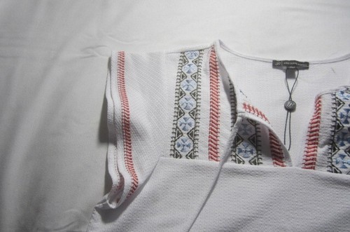 New Without Tags Women's Size M Adrianna Papell White Top - Picture 3 of 6