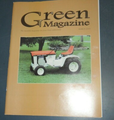 GREEN MAGAZINE JOHN DEERE MAR 2003 REBUILD 830 TRANSFER PUMP ARTICLE INDEX