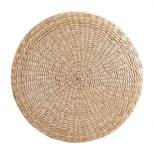 40cm Round Tatami Pouf Cushion Straw Floor Pillow Soft Meditation Yoga Mat
