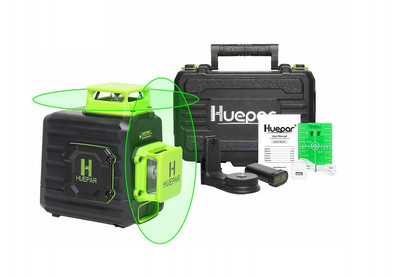 Linienlaser Huepar B02CG Kreuzlinienlaser Set Nivelliergerät Laser Akku