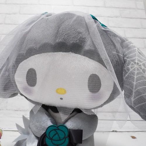 Sanrio Kuromi & My Melody Plush Doll Black Ghost Wedding Set Big 9.8" w/ tag - Picture 21 of 22