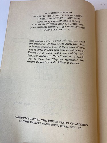 Eric Hodgins / MR BLANDINGS BUILDS HIS DREAM HOUSE 1st Edition 1946 - Picture 5 of 8