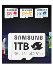 Samsung Pro Plus Sonic the Hedgehog 512GB 1TB Micro SD for Switch & Steam Deck