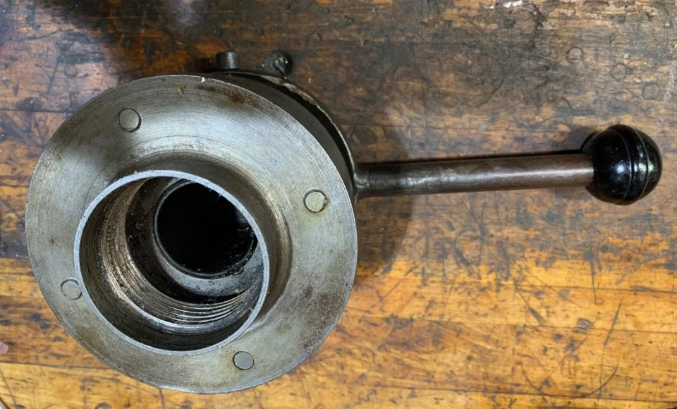 DAVOS 2J Collet Chuck  AND 21 Hardinge Collet Set by 1/16”, 2 ¼-8 Backing Plate - Image 4 of 4