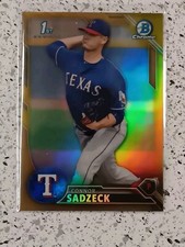 CONNOR SADZECK 2016 BOWMAN CHROME #BCP172 PROSPECT GOLD REFRACTOR /50