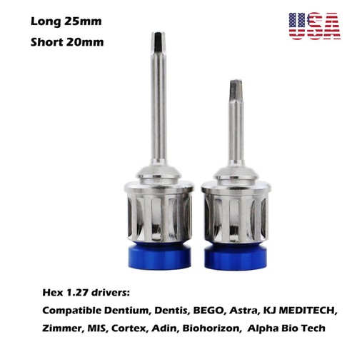 Dental Implant Abutment Hand Driver Hex Screwdriver Long+Short Stainless Steel - Picture 10 of 20