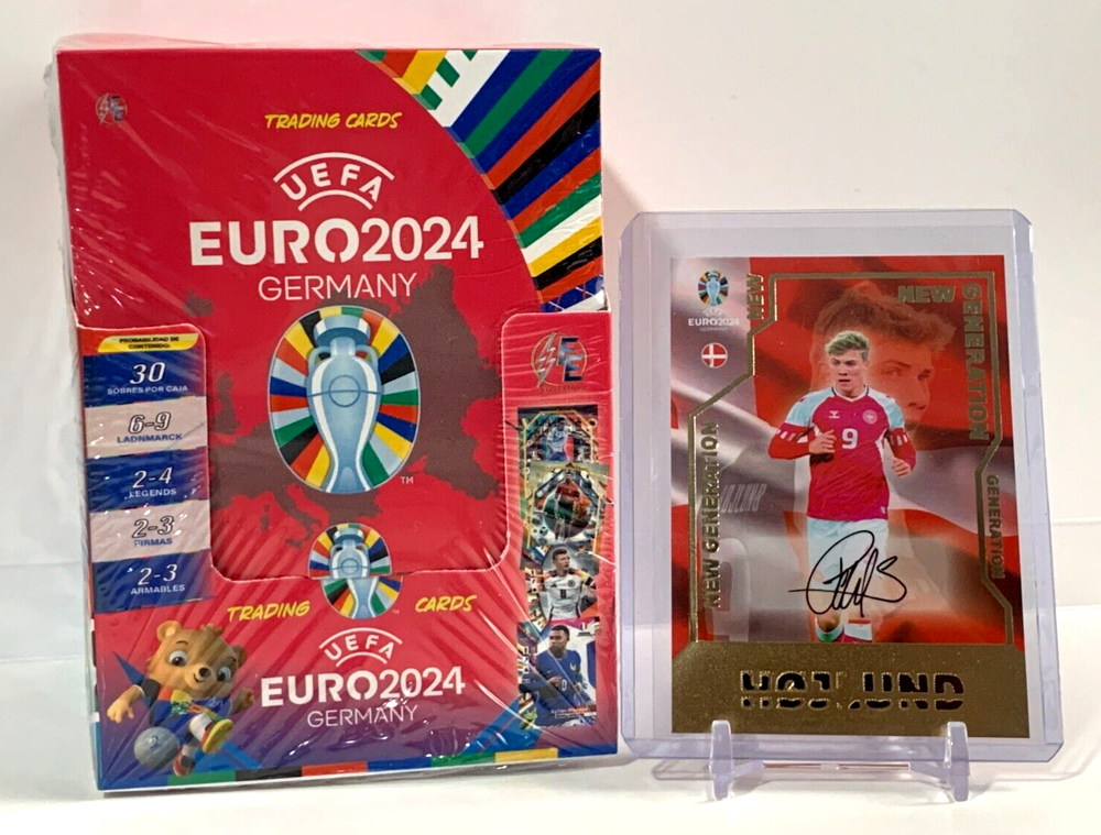 BOX UEFA EURO 2024 GERMANY EF + RASMUS HØJLUND Printed Auto Limited Edition
