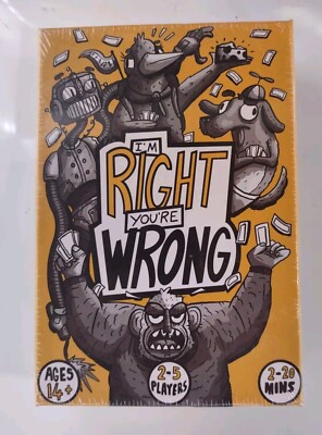 Right Wrong Games Card Game I'm Right You're Wrong (Classic Ed) NEW