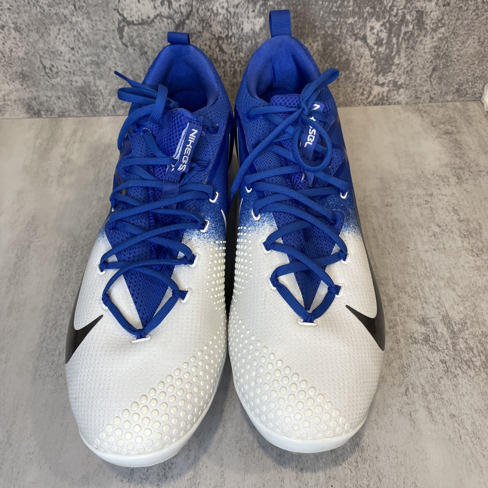 Nike Cleats Lunarlon Vapor Mens Sz 15 Baseball Blue & White Sports